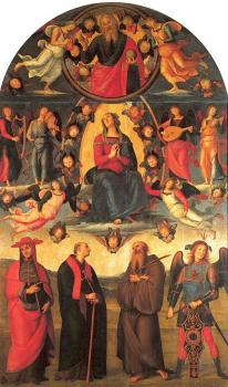 Pietro Perugino : The Assumption of the Virgin with Saints